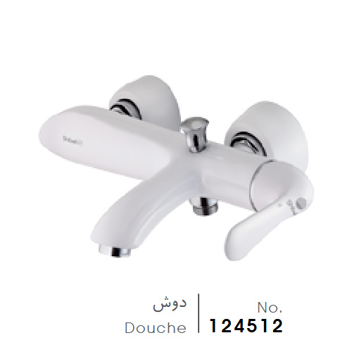 شیر دوش شیبه مدل هامون سفید کروم