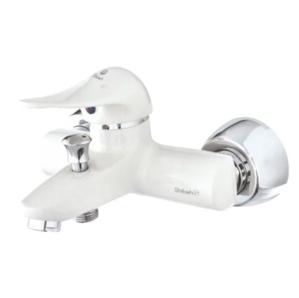 شیرآلات دوش آفتاب سفید کروم شیبه
